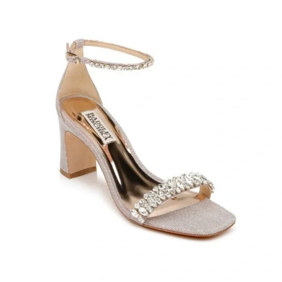 Badgley Mischka Women's Harriet Heeled Rose Sandal 7 - Picture 2 of 11